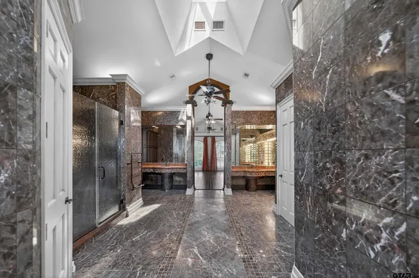 a view of a entryway of a house