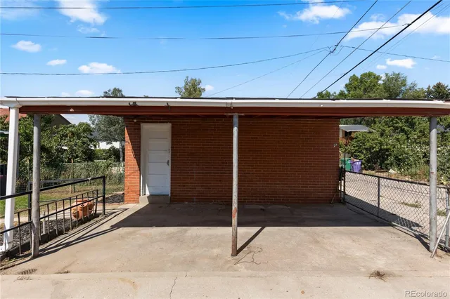a view of a park with slide