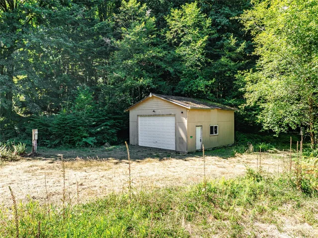 a backyard of a house
