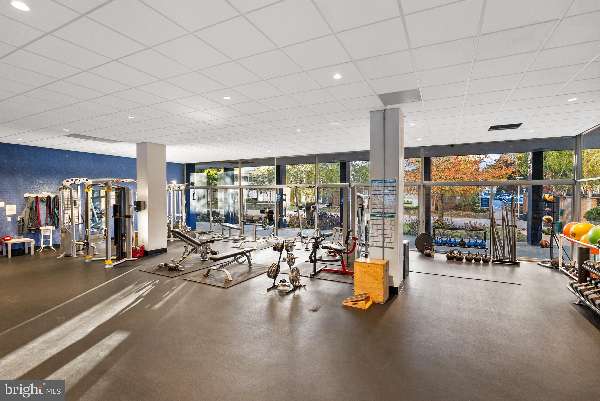 1301 Delaware Avenue Southwest, Unit N108 Washington, DC 20024 - Photo 30 of 39 a view of a room with gym equipment