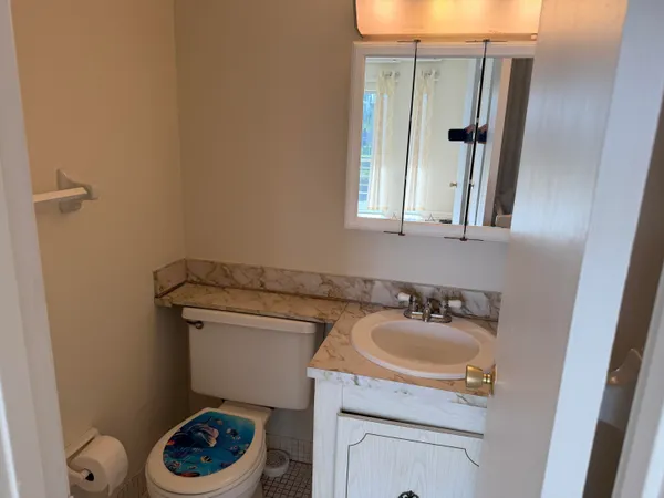 a view of a room that has a door