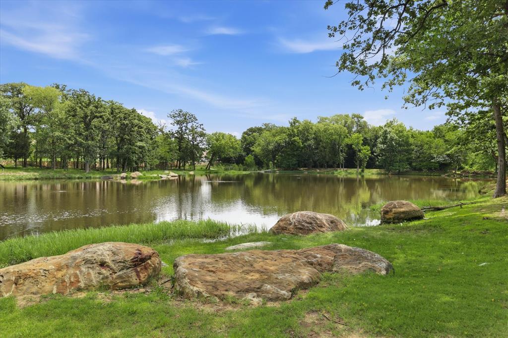 2908 Winding Ridge Court Oak Point, TX 75068 - Photo 38 of 38 Expansive natural pond surrounded by lush green grass and mature trees