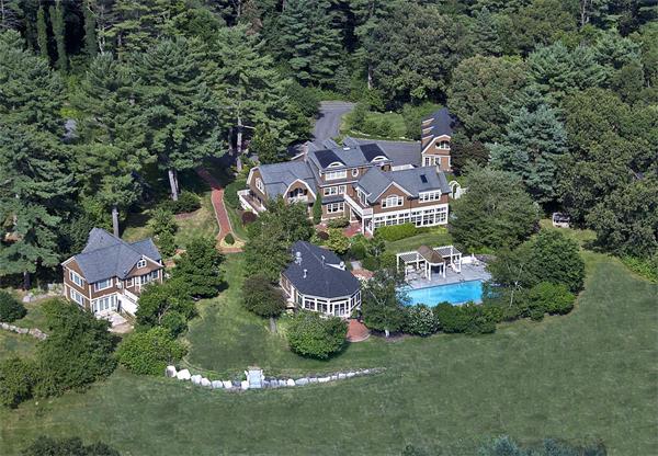 555 Concord Road Sudbury, MA 01776 - Photo 27 of 29 an aerial view of a house with a yard