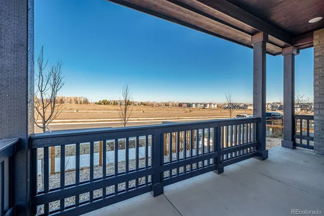 a view of a balcony with an outdoor space