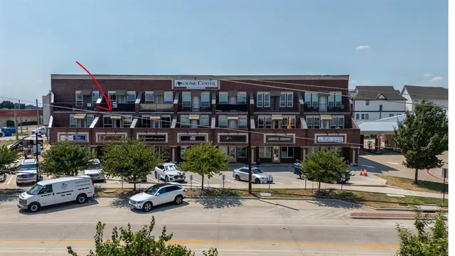 a front view of a building