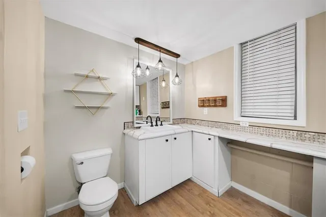 a house view with a backyard space