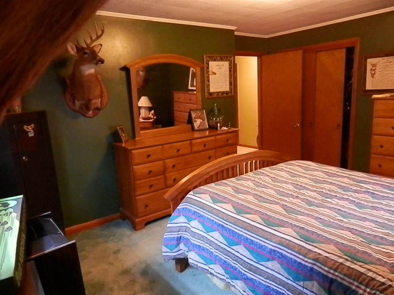 1595 Mt Torrey Road Lyndhurst, VA 22952 - Photo 15 of 29 a bedroom with a bed and a mirror on dresser
