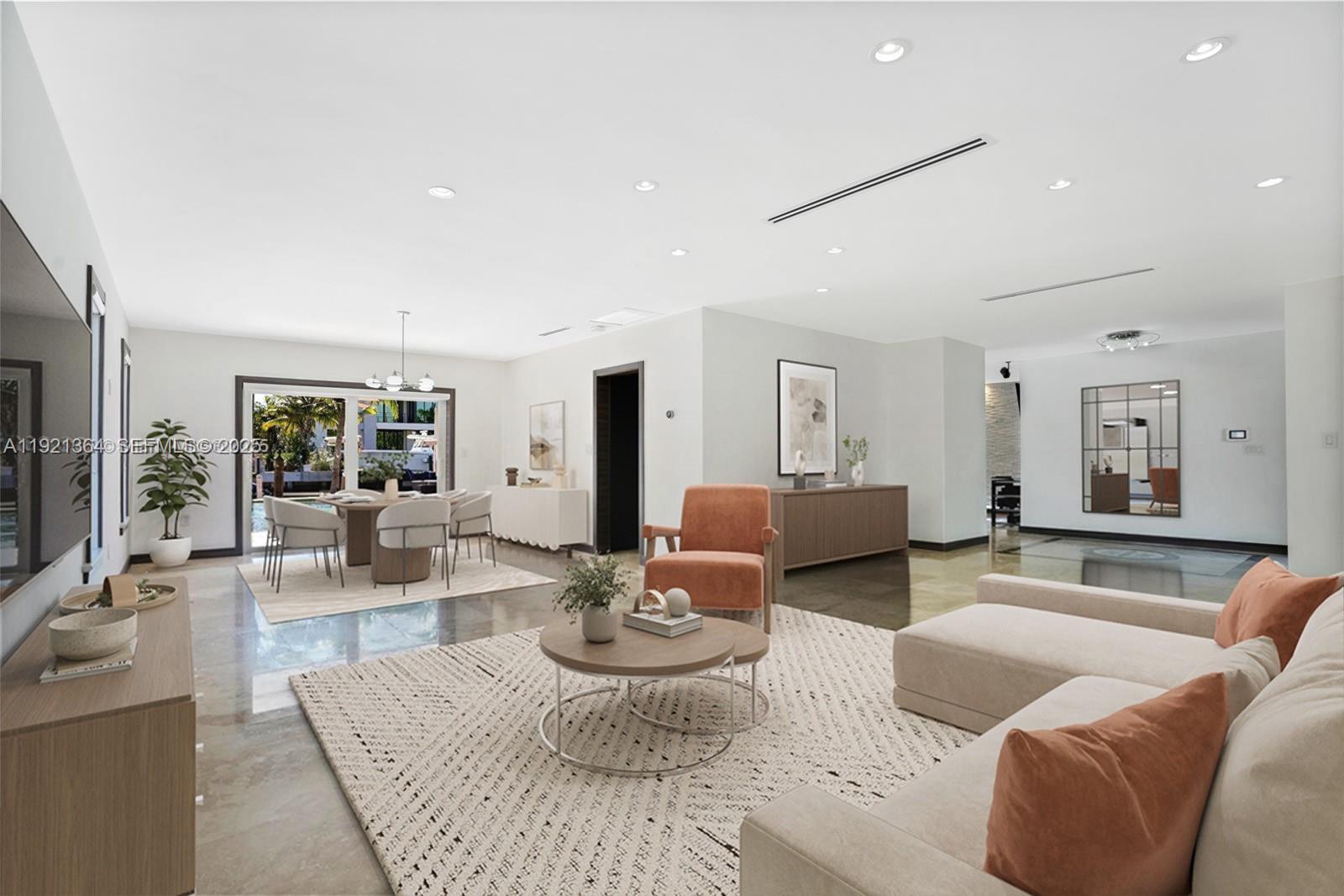 2130 Northeast 122nd Road North Miami, FL 33181 - Photo 3 of 86 a living room with furniture and a large window