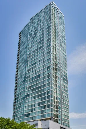 a view of a tall building
