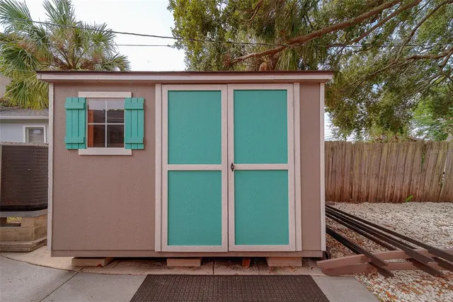 a backyard of a house
