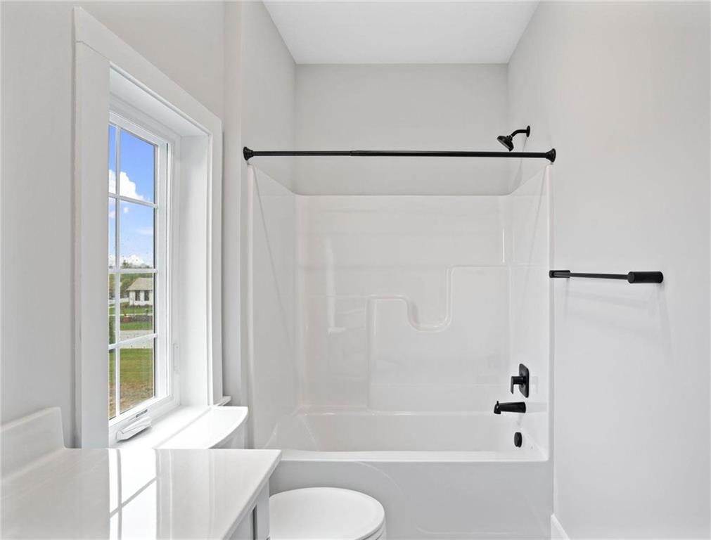 212 Oliver Way Cranberry Township, PA 16066 - Photo 30 of 49 a bathroom with a shower curtain and a sink