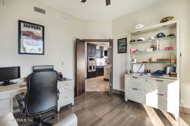 a view of a city from a balcony