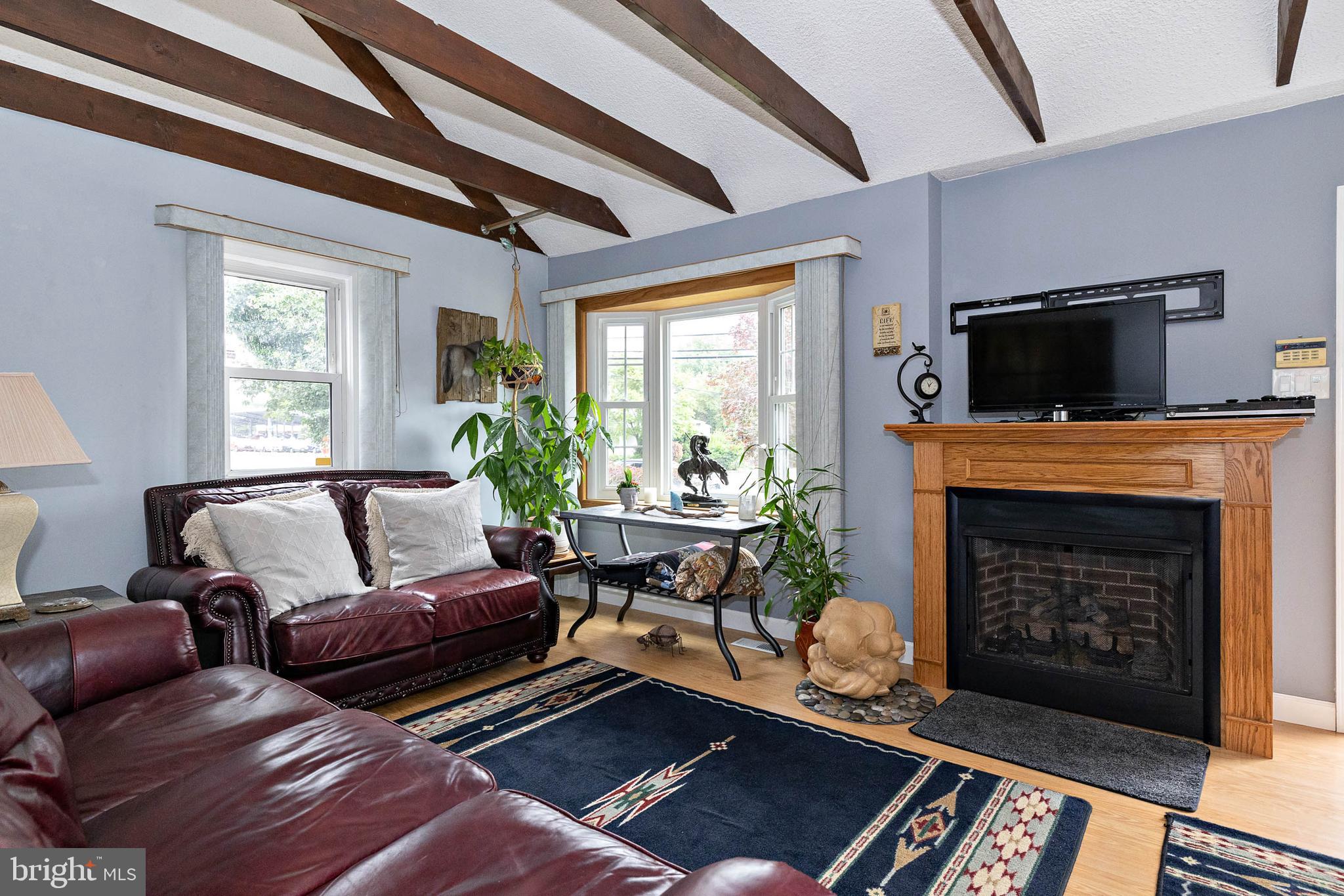 22 Evesham Road Cherry Hill, NJ 08003 - Photo 4 of 17 Living Room & Gas Fireplace