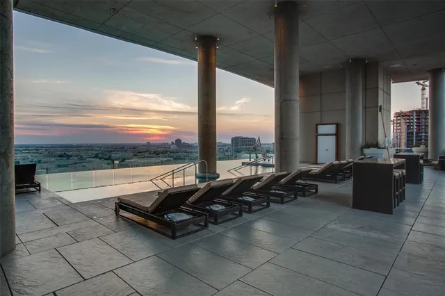a view of balcony with city view