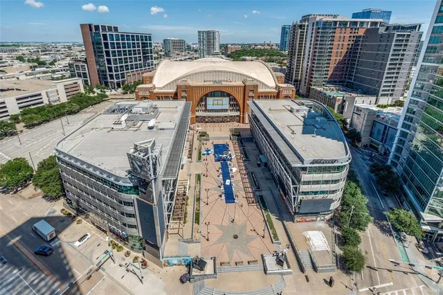 a view of an empty room with a large window
