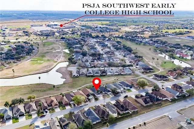 an aerial view of a city