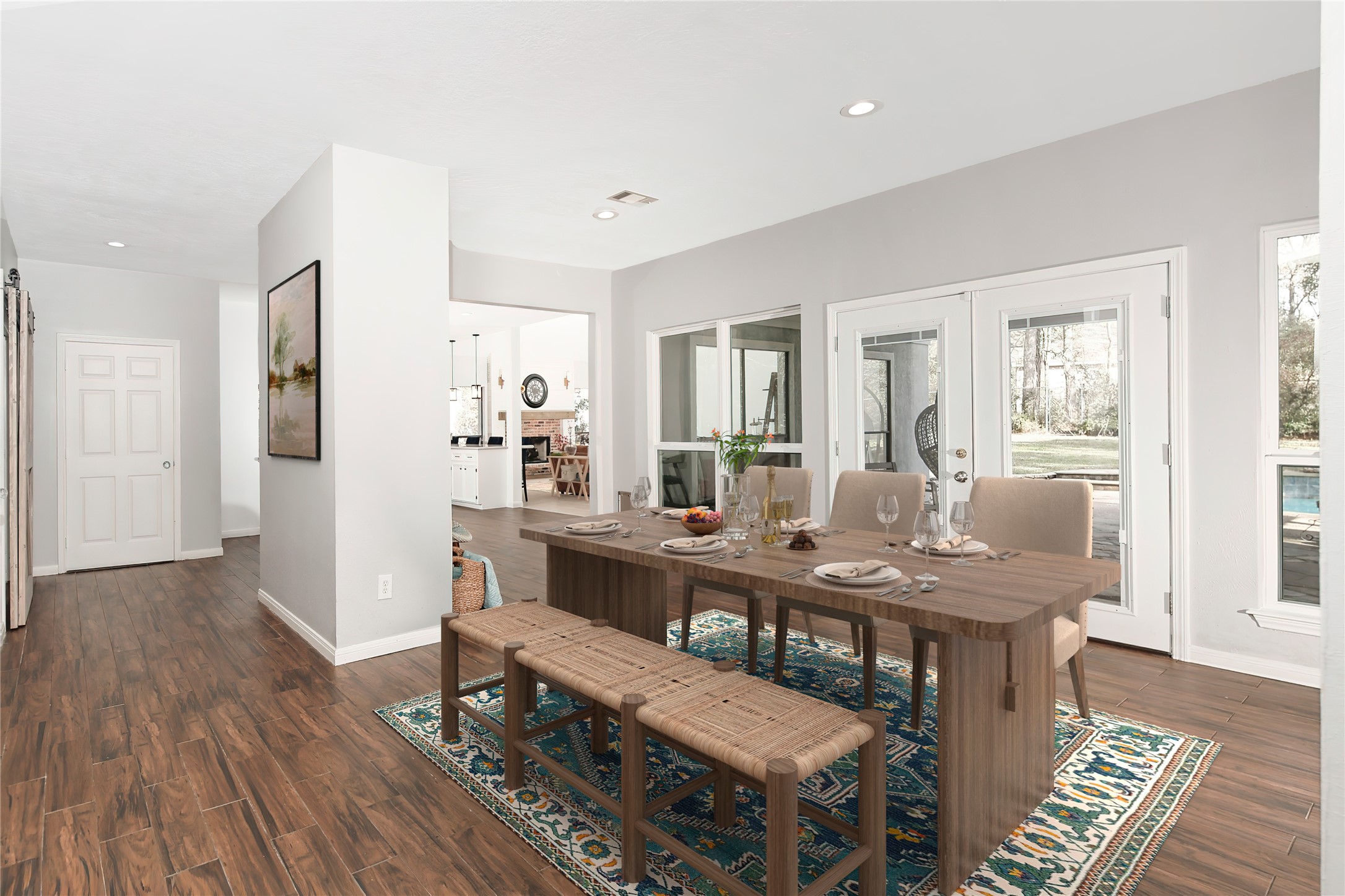 44 Lake Forest Circle Conroe, TX 77384 - Photo 6 of 49 a view of a kitchen and dining room