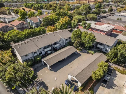 an aerial view of multiple house