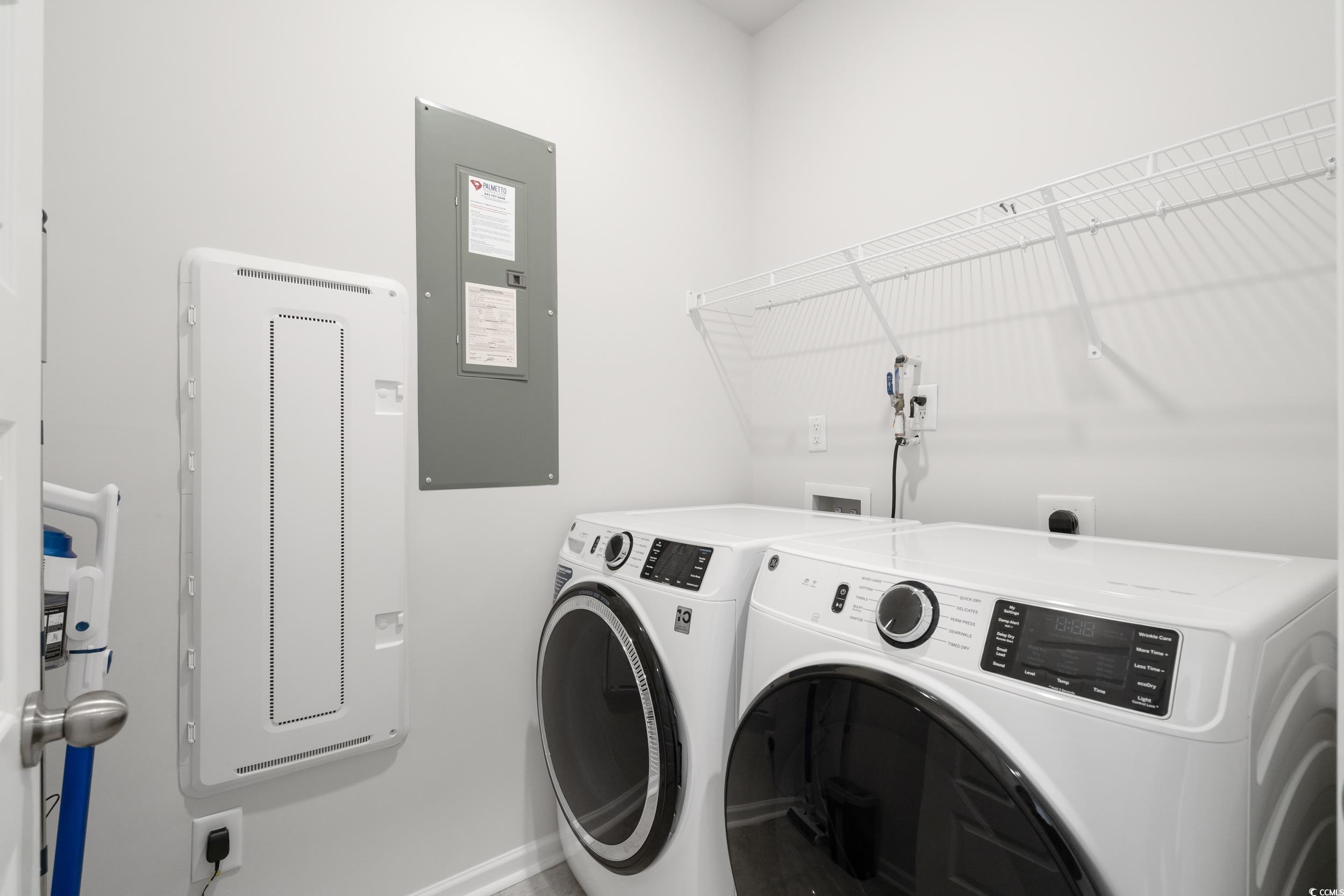 5371 Knobcone Loop, Unit B Myrtle Beach, SC 29577 - Photo 32 of 40 Laundry area featuring washer and dryer and electr