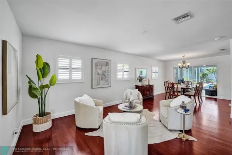a living room with fireplace furniture and a wooden floor