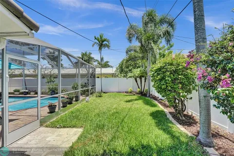 a view of a backyard with plants