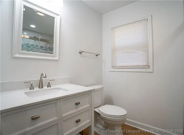 a view of small space with wooden floor