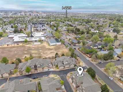 an aerial view of a city