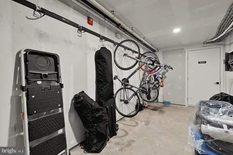 a view of an bike storage