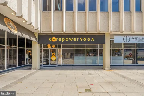 a view of a building with door