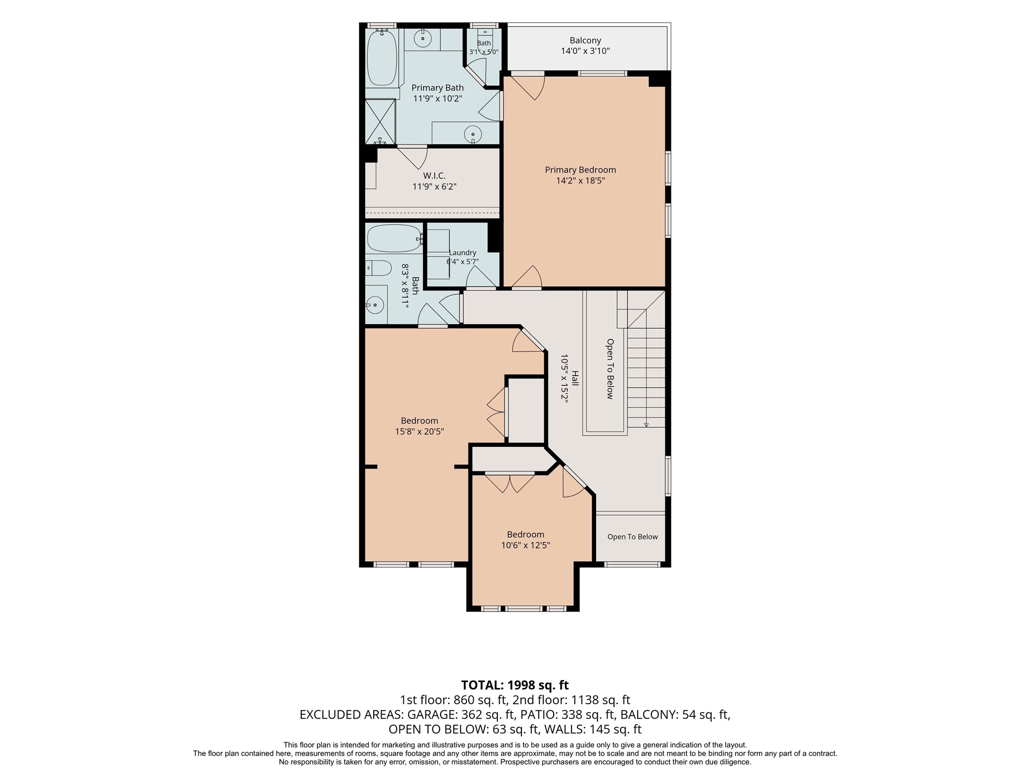 7618 North Linpar Court Houston, TX 77040 - Photo 34 of 34 Floor Plan of the Second Story.