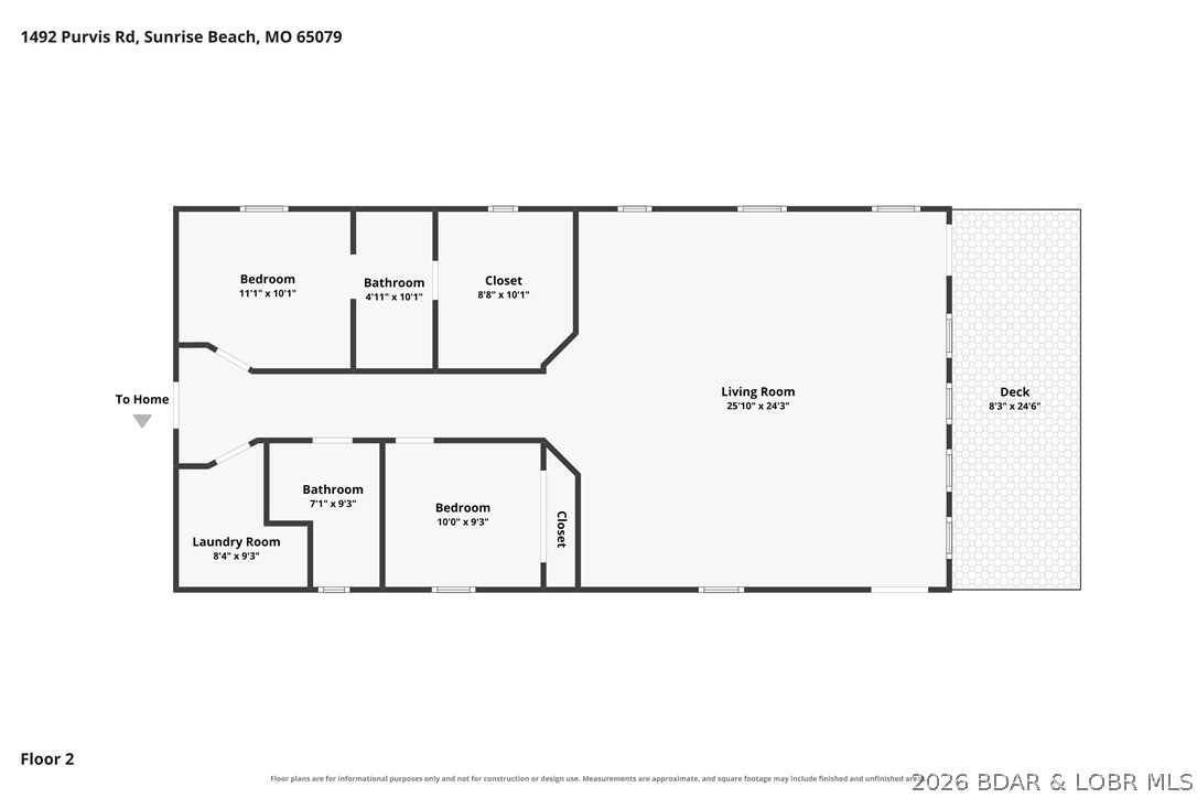 1492 Purvis Road Sunrise Beach, MO 65079 - Photo 40 of 41 Floor plan of upper floor