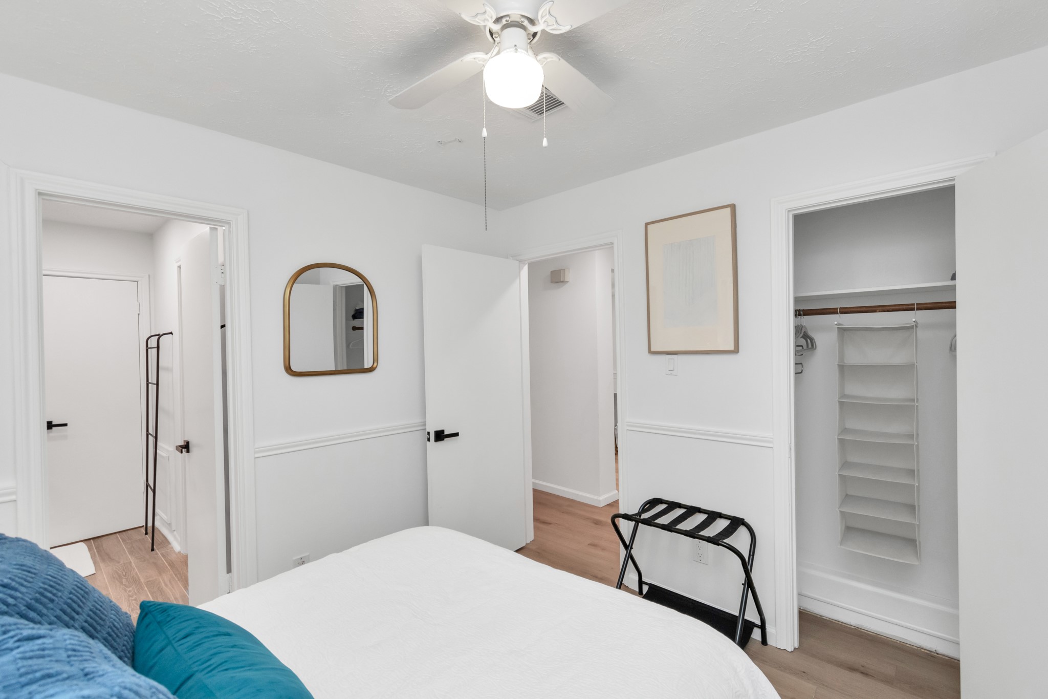 2718 Lazy Spring Drive Houston, TX 77080 - Photo 21 of 32 Secondary bedroom with built-in closet storage and direct access to a Jack and Jill bathroom. Functional layout with great use of space.