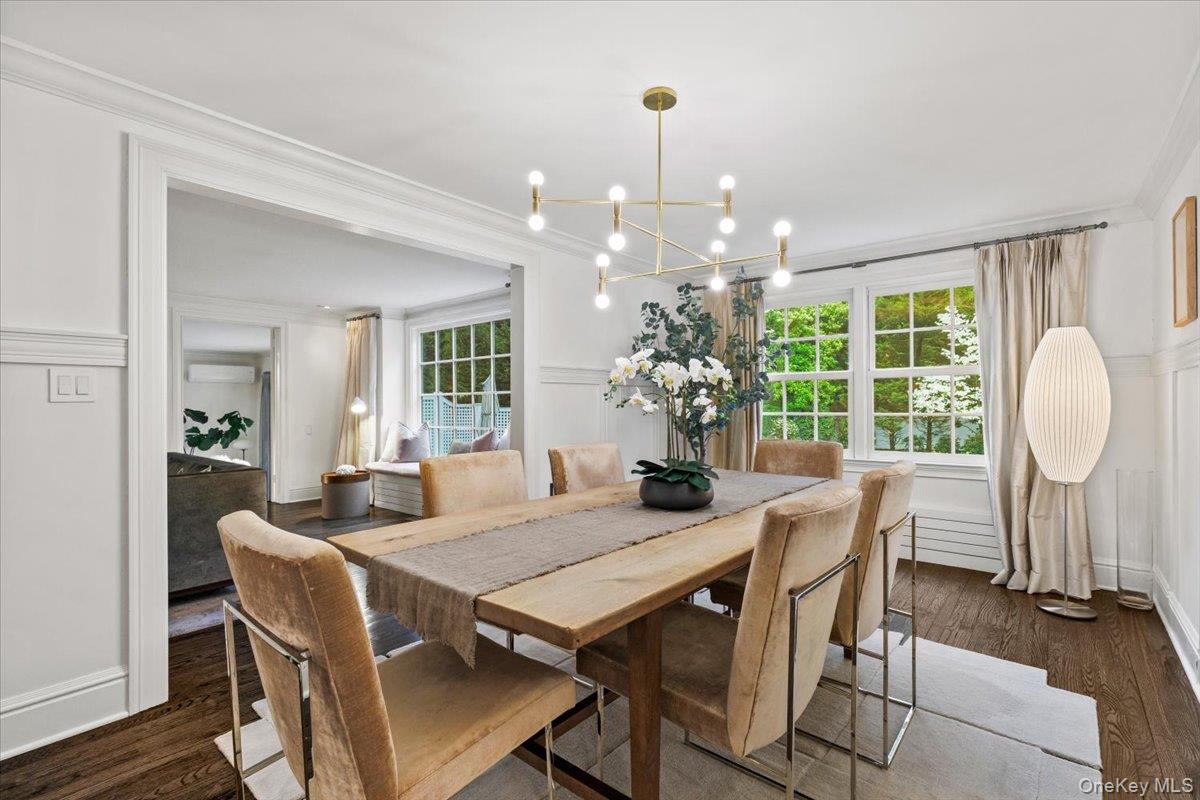 4 Martin Road Rye, NY 10580 - Photo 5 of 28 a view of a dining room with furniture window and wooden floor