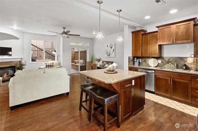 a view of dining table a chair and a table in a room