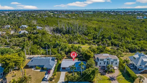 an aerial view of multiple house