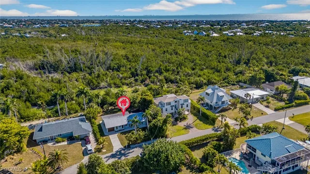 an aerial view of multiple house