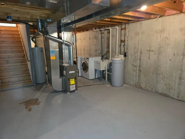 a view of storage and utility room