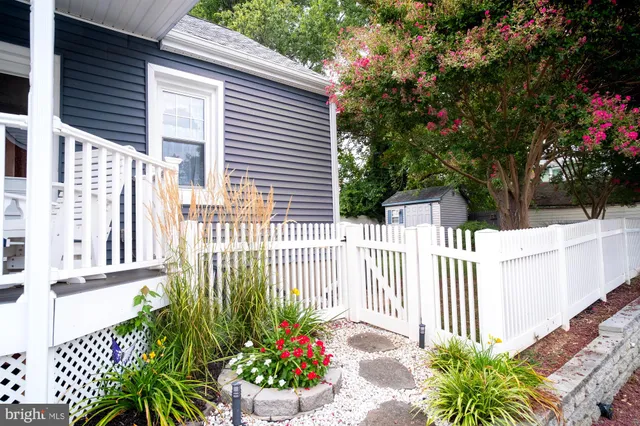a view of a house with a large window and a tree