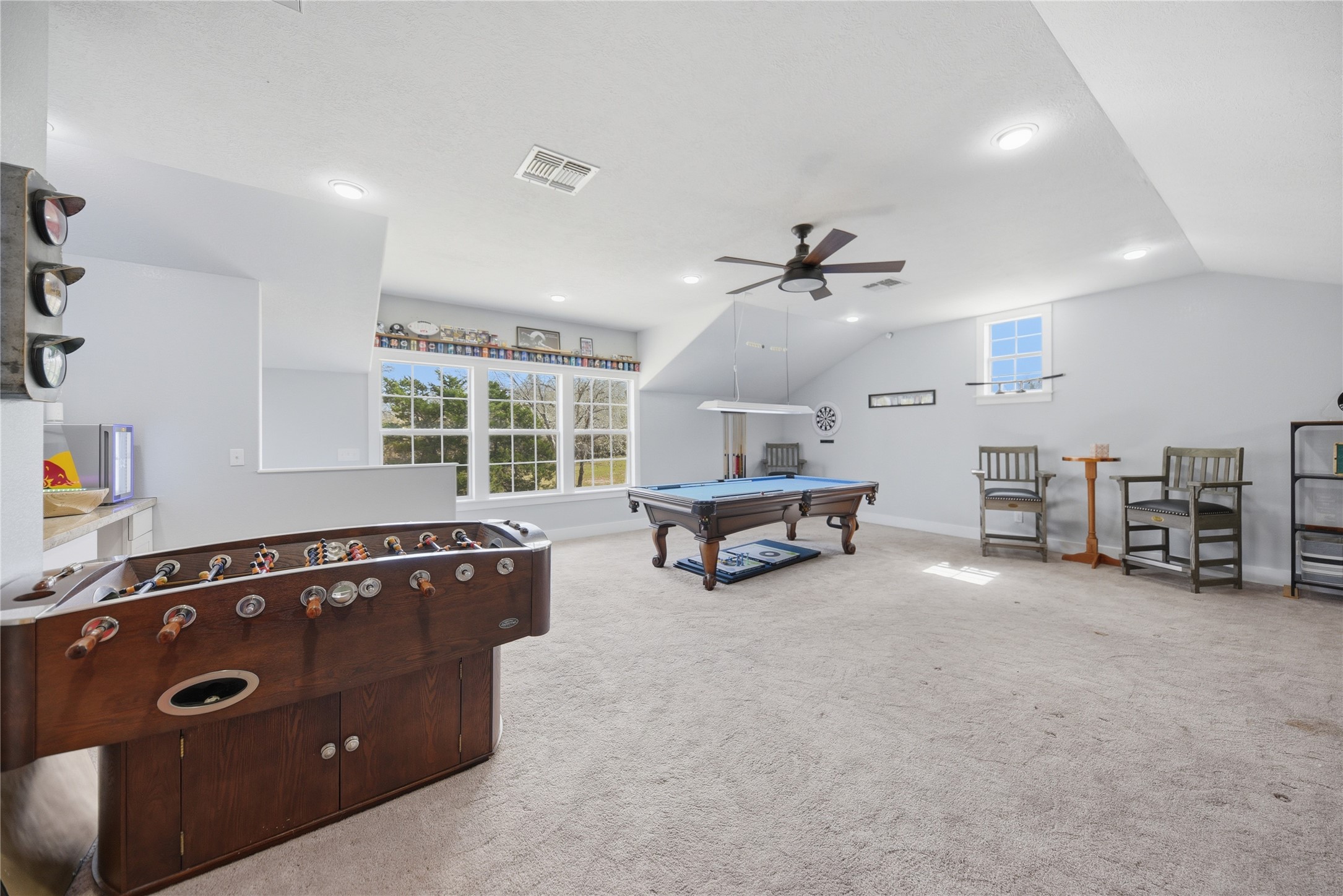 305 Affleck Road Brenham, TX 77833 - Photo 34 of 43 a living room with furniture and a pool table