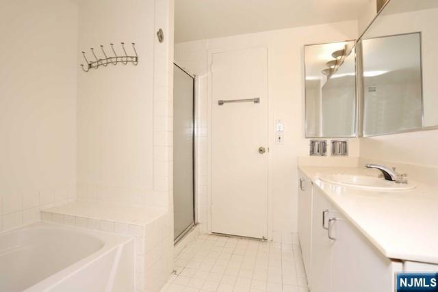 1055 River, Unit 506 Edgewater, NJ 07020 - Photo 16 of 25 a bathroom with a sink and a bathtub