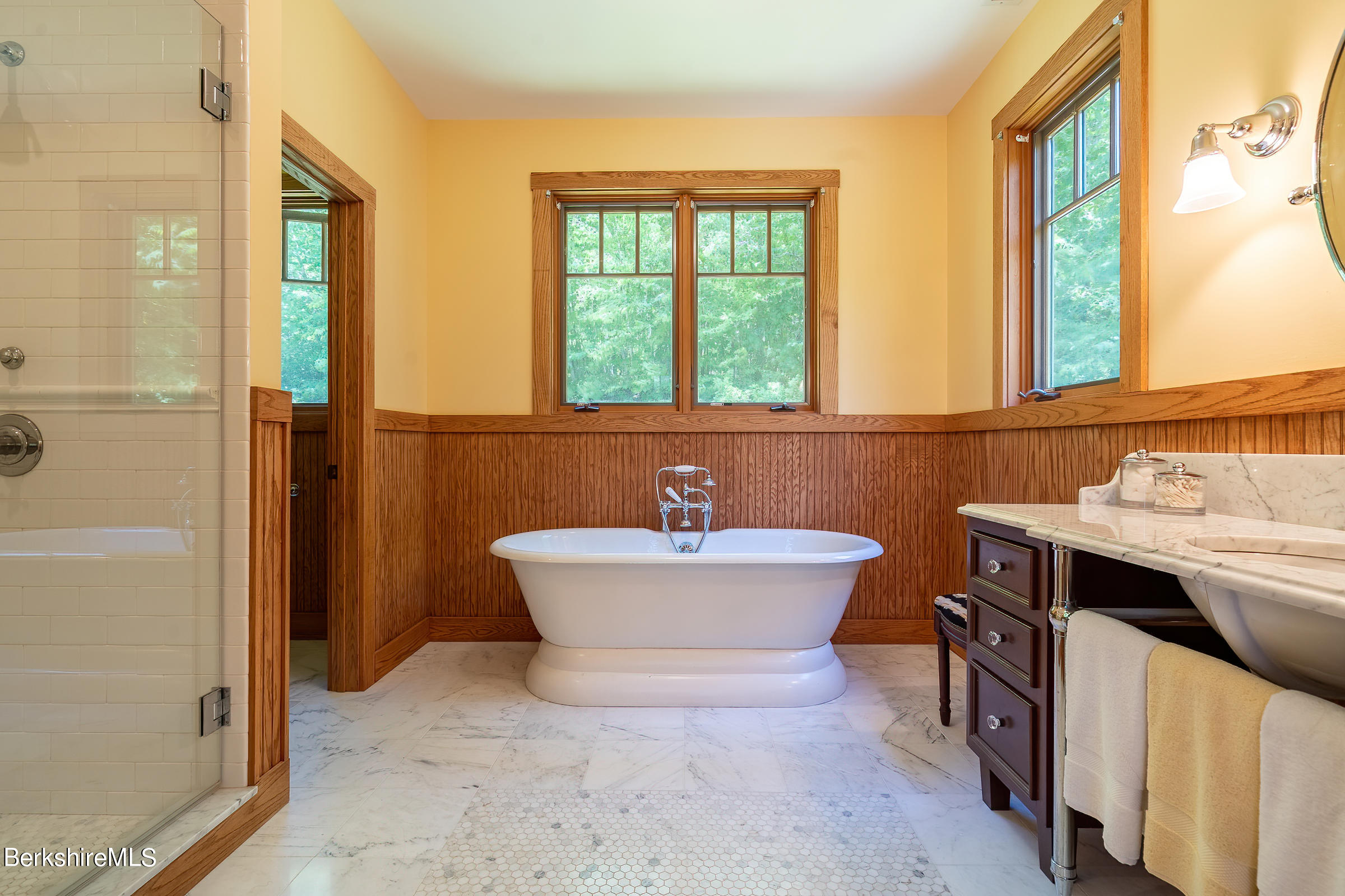 99 Hupi Road Monterey, MA 01245 - Photo 22 of 43 a bathroom with a sink and a bathtub