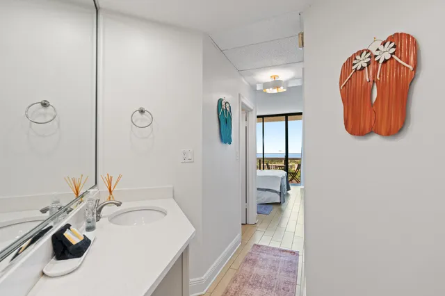 a view of a lake with a city view