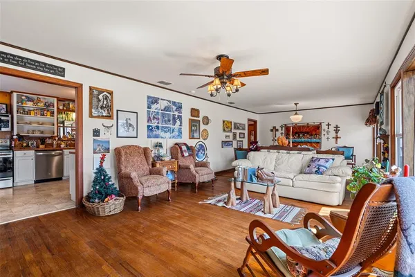 a living room filled with furniture