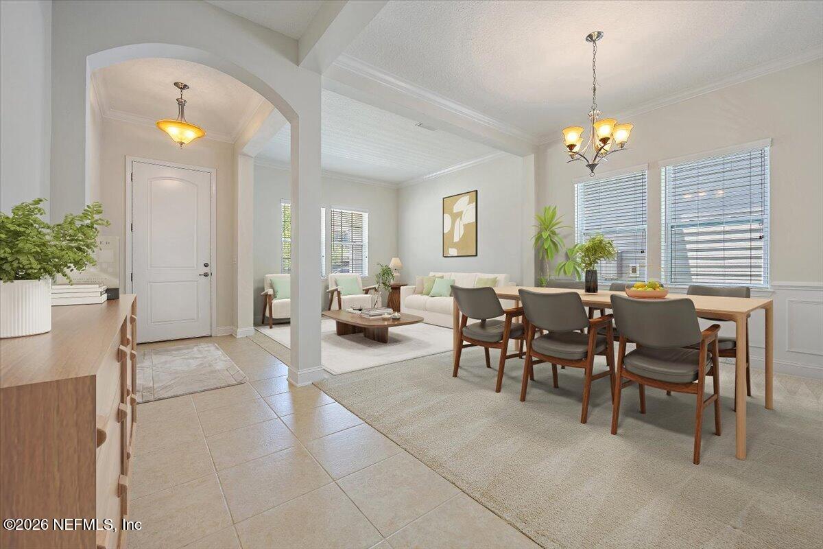 381 Pelican Pointe Road Ponte Vedra, FL 32081 - Photo 4 of 34 04-Dining & Living Room Virtually Staged
