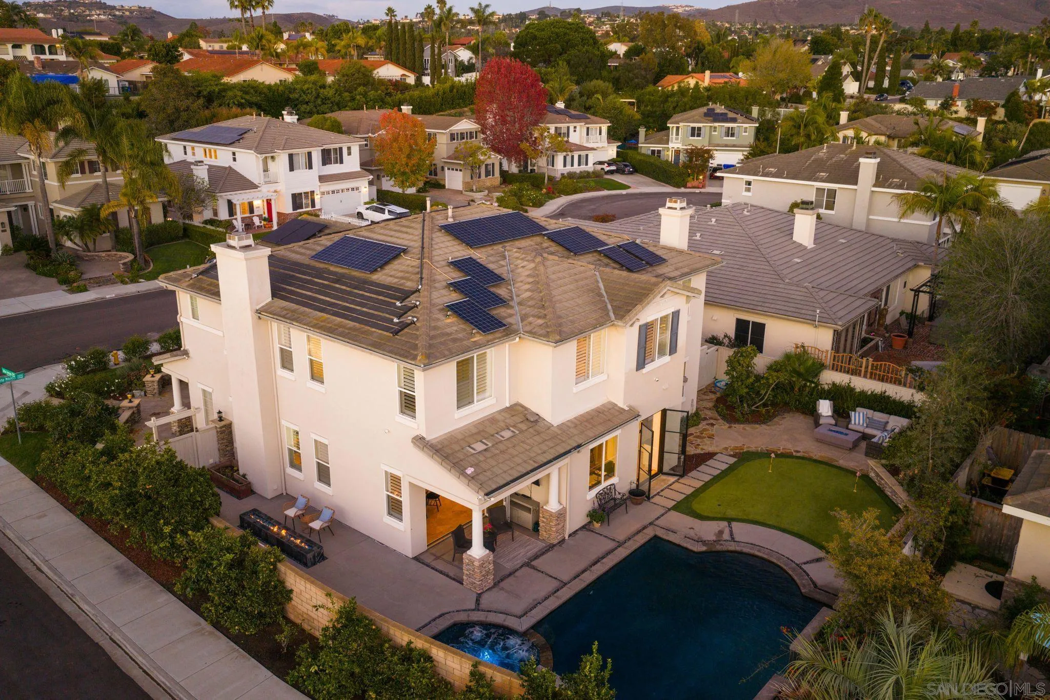 2887 Corte Morera Carlsbad, CA 92009 - Photo 66 of 68 an aerial view of a house with a garden