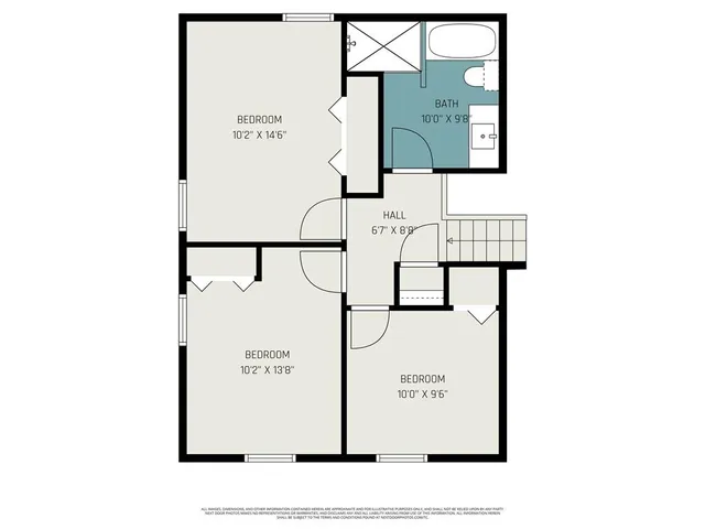 a picture of a bench in front of a door