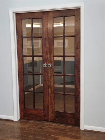 wooden floor and windows in a room