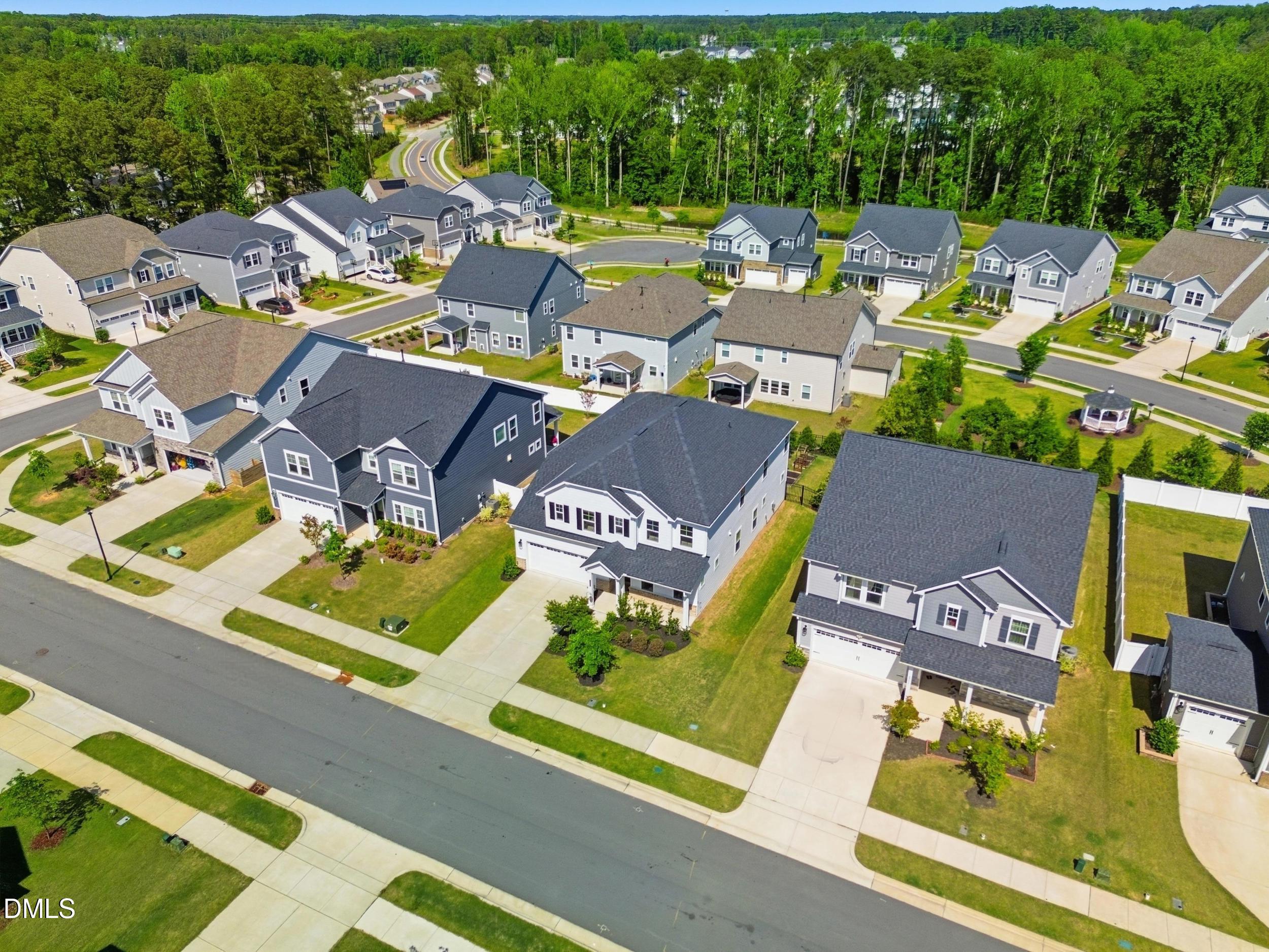 2709 Womble Ridge Drive New Hill, NC 27562 - Photo 57 of 60 an aerial view of a house with a ocean view