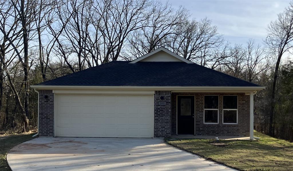 a front view of a house
