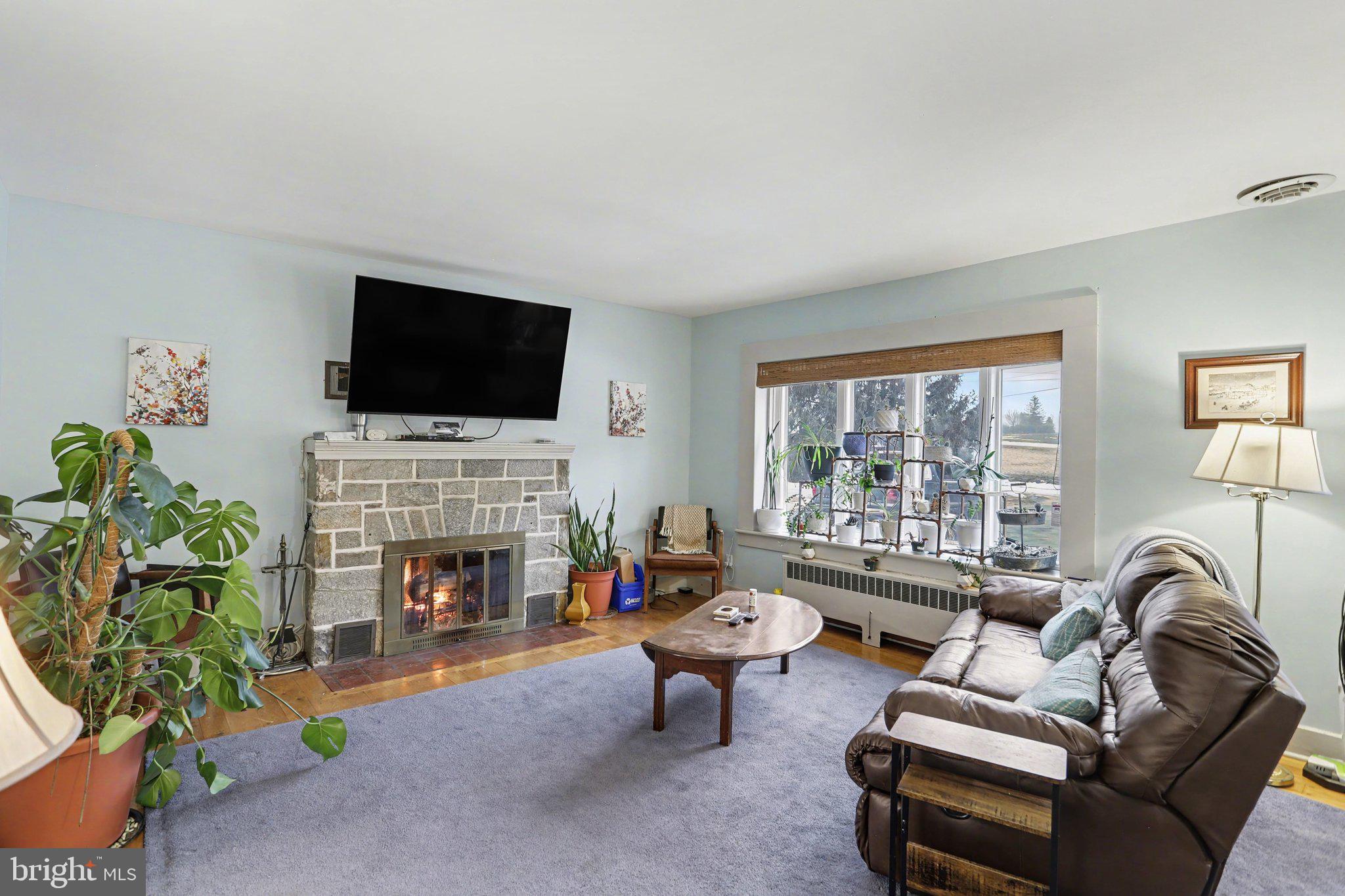 1068 Grandview Road Hanover, PA 17331 - Photo 6 of 31 a living room with furniture a fireplace and a flat screen tv
